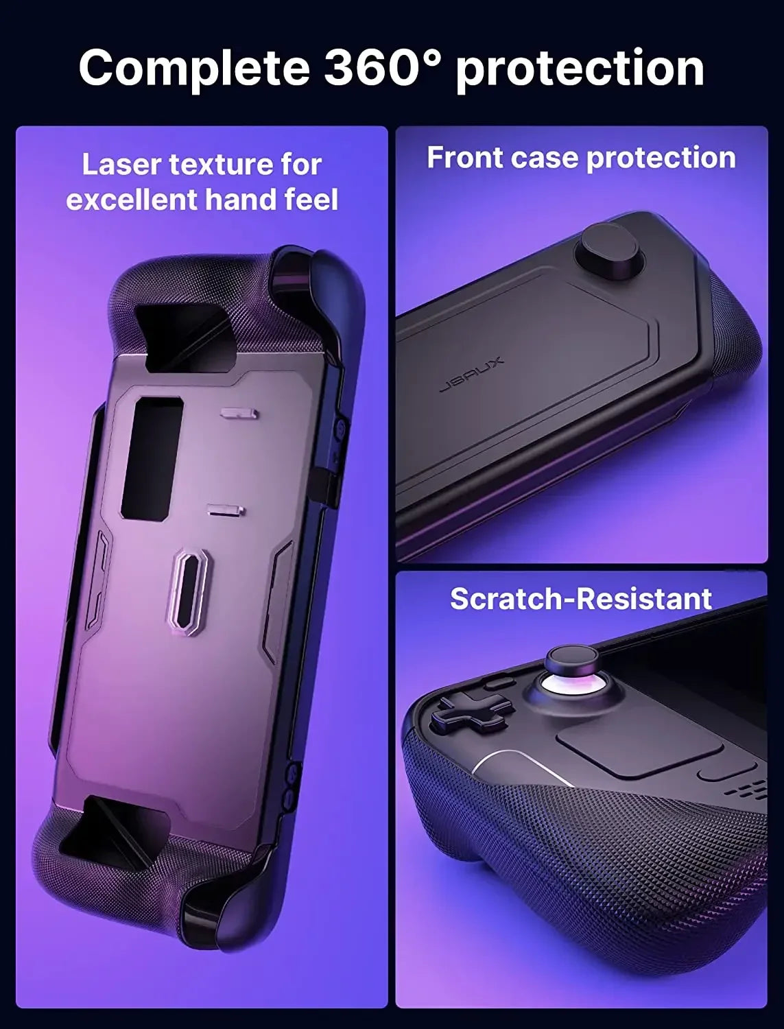 JSAUX ModCase für Steam Deck OLED – Schutz-Case mit abnehmbarer Frontschale
