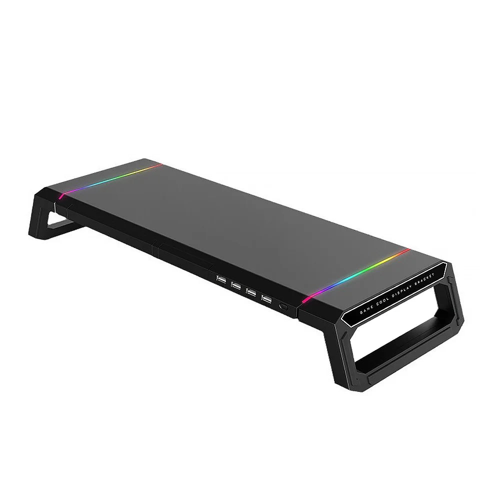 Foldable Stand mit 4 USB-Hub, RGB-Lichter, Tablet-/Handyhalter & Stauraum