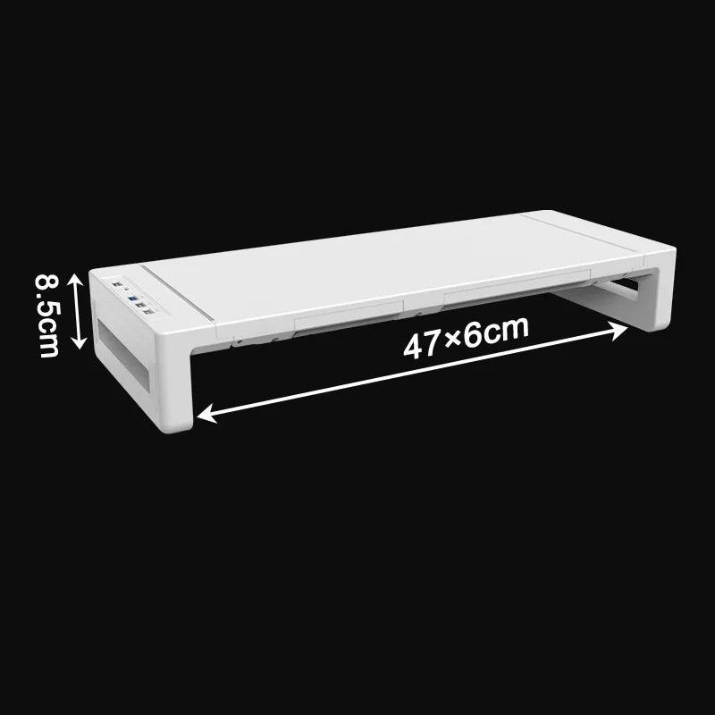 Adjustable Monitor Stand with USB 3.0 Hub & Drawer