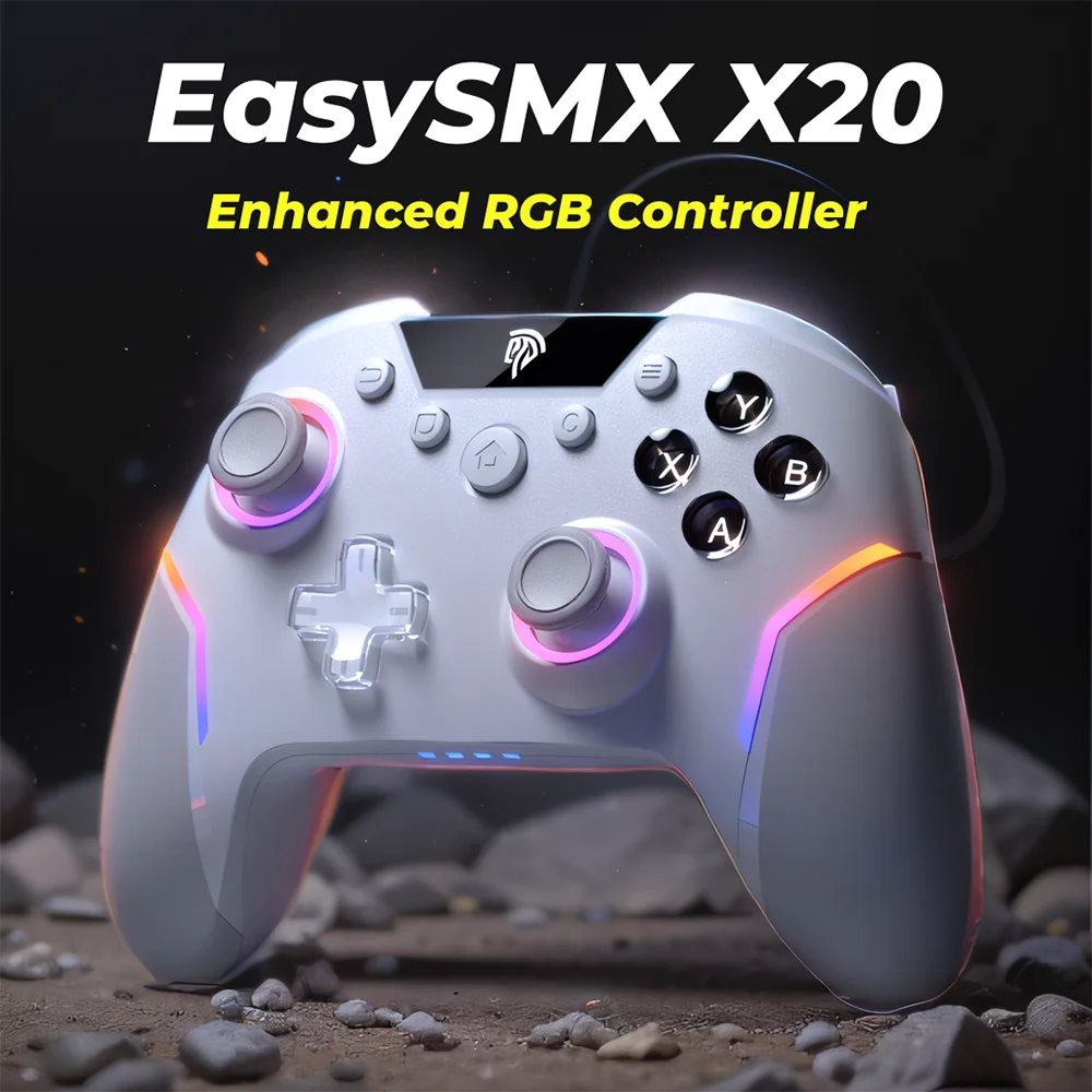 EasySMX X20 Wireless Controller – RGB, Hall-Sticks & 1000Hz Polling für PC/Switch/Android