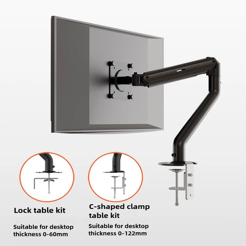 Gasfeder Monitorarm 13–32″ – Höhenverstellbar, 360° drehbar, Platzsparend