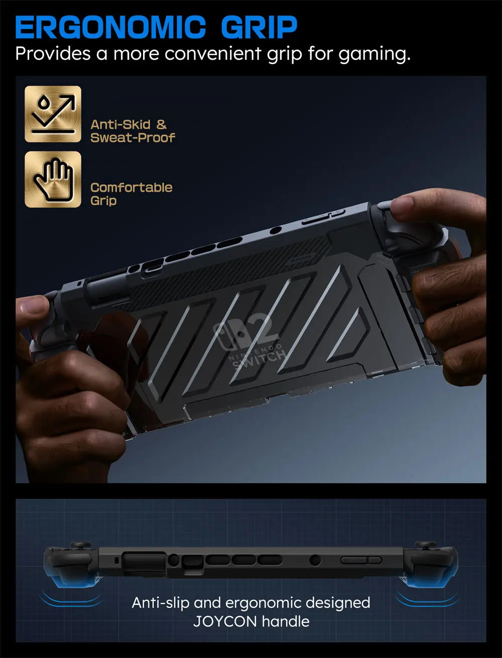 Pro Schutzhülle für Nintendo Switch 2 – Dockable Military-Grade Case