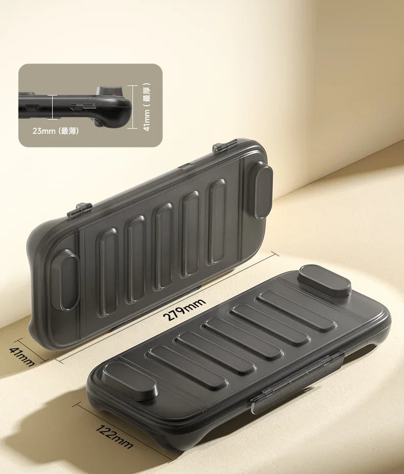 JSAUX Switch 2 Schutzhülle – Transparente Hard Shell mit Silikon & Tragetasche