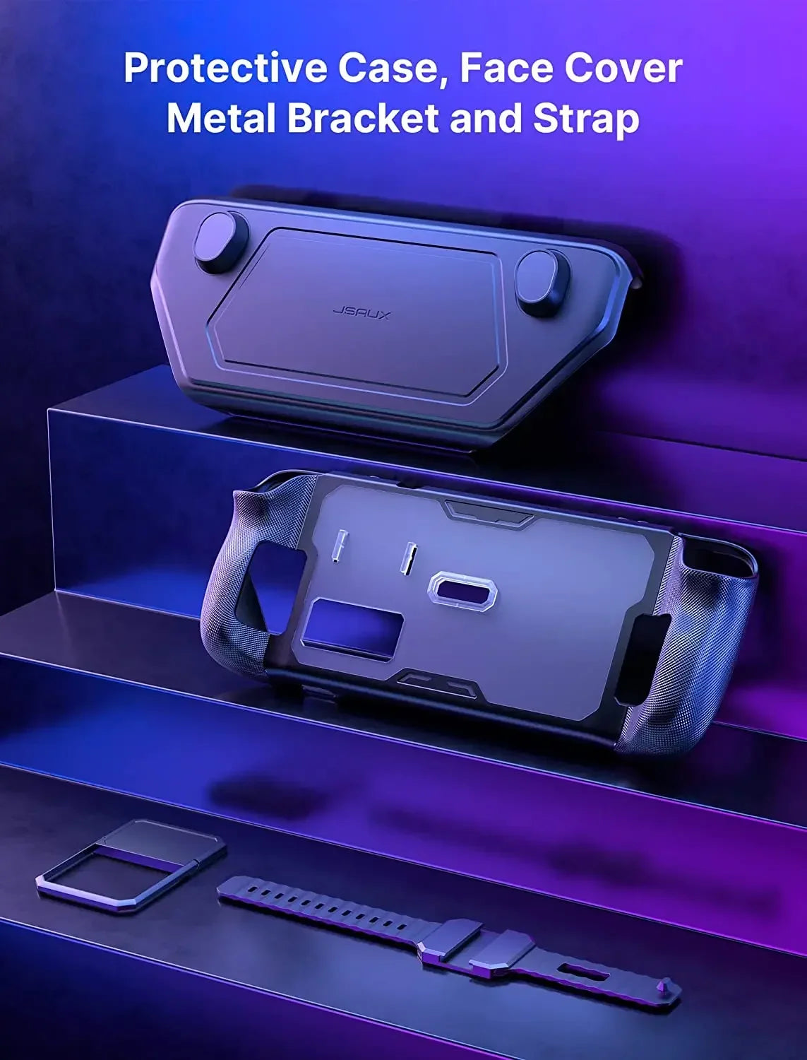 JSAUX ModCase für Steam Deck OLED – Schutz-Case mit abnehmbarer Frontschale