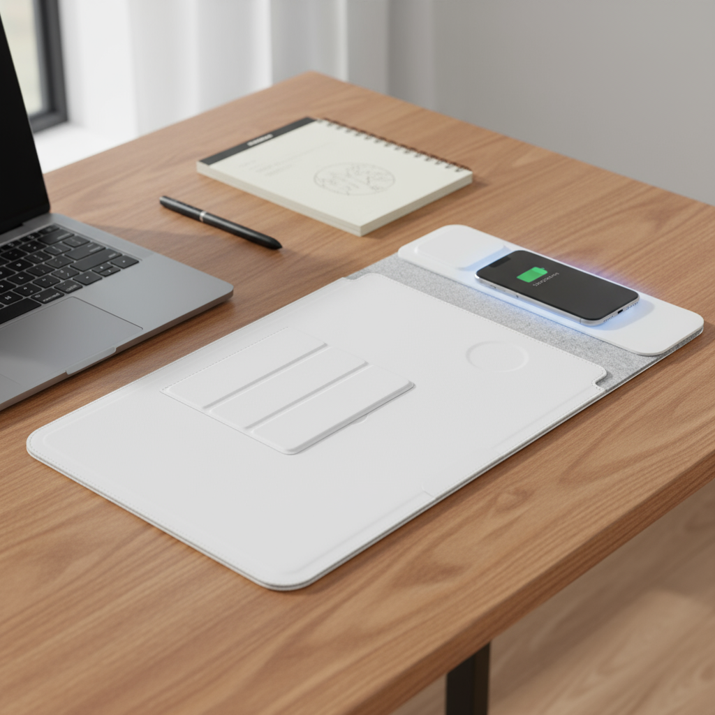 4-in-1 Laptop Sleeve with Wireless Charging