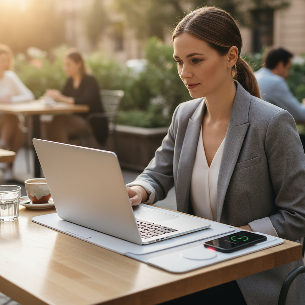 4-in-1 Laptop Sleeve with Wireless Charging