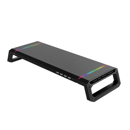 Foldable Stand mit 4 USB-Hub, RGB-Lichter, Tablet-/Handyhalter & Stauraum